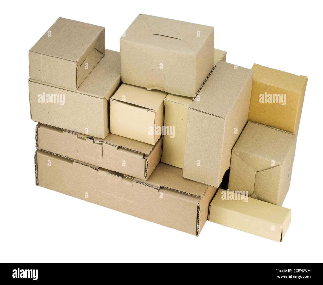 cardboard small boxes of industrial design Stock Photo