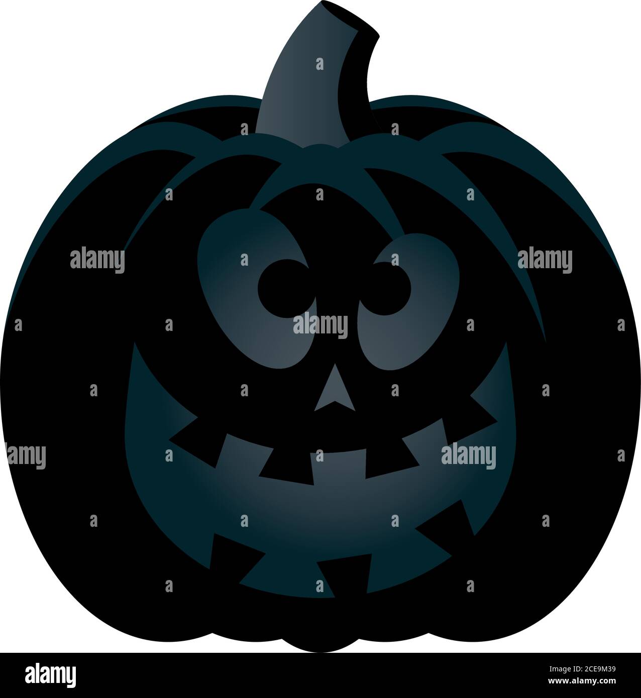 halloween black pumpkin face isolated style icon vector illustration ...