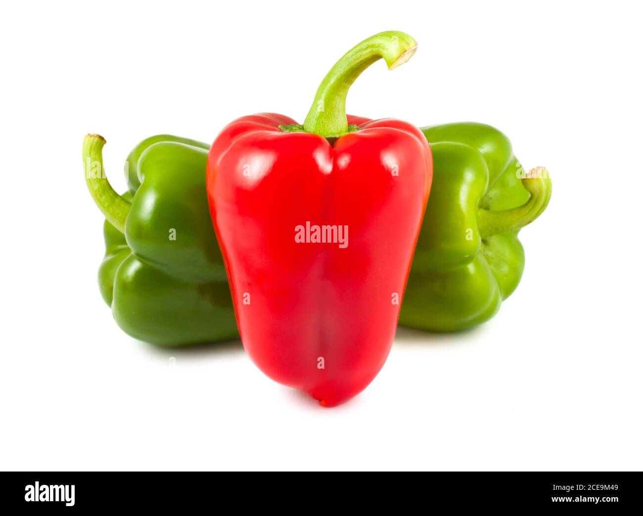 red and green peppers Stock Photo
