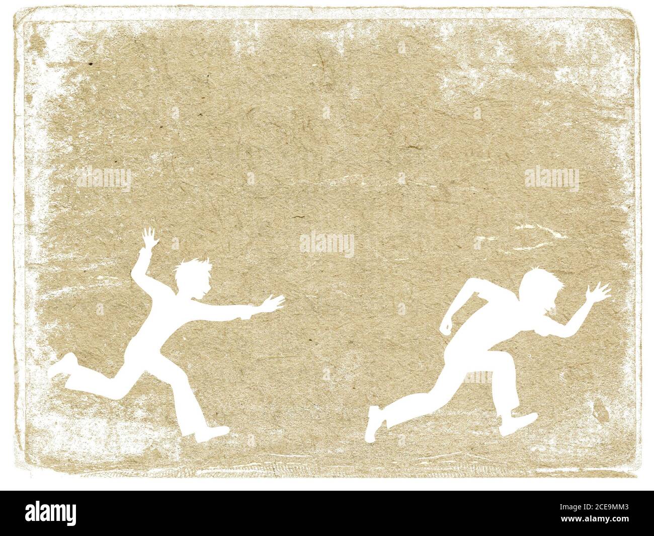 Child vintage running hi-res stock photography and images - Alamy