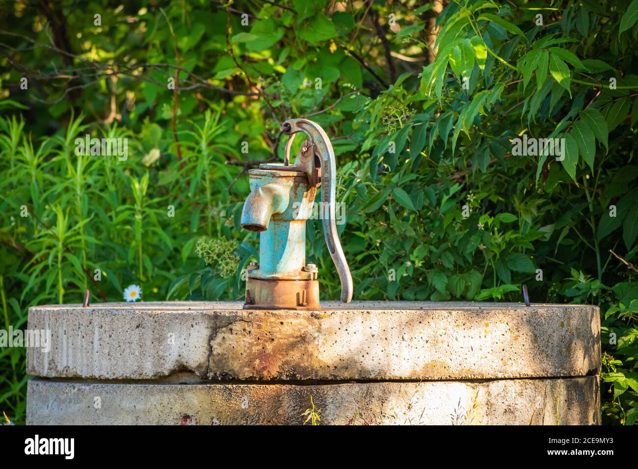 Garden Hand Water Well Pump High Resolution Stock Photography and