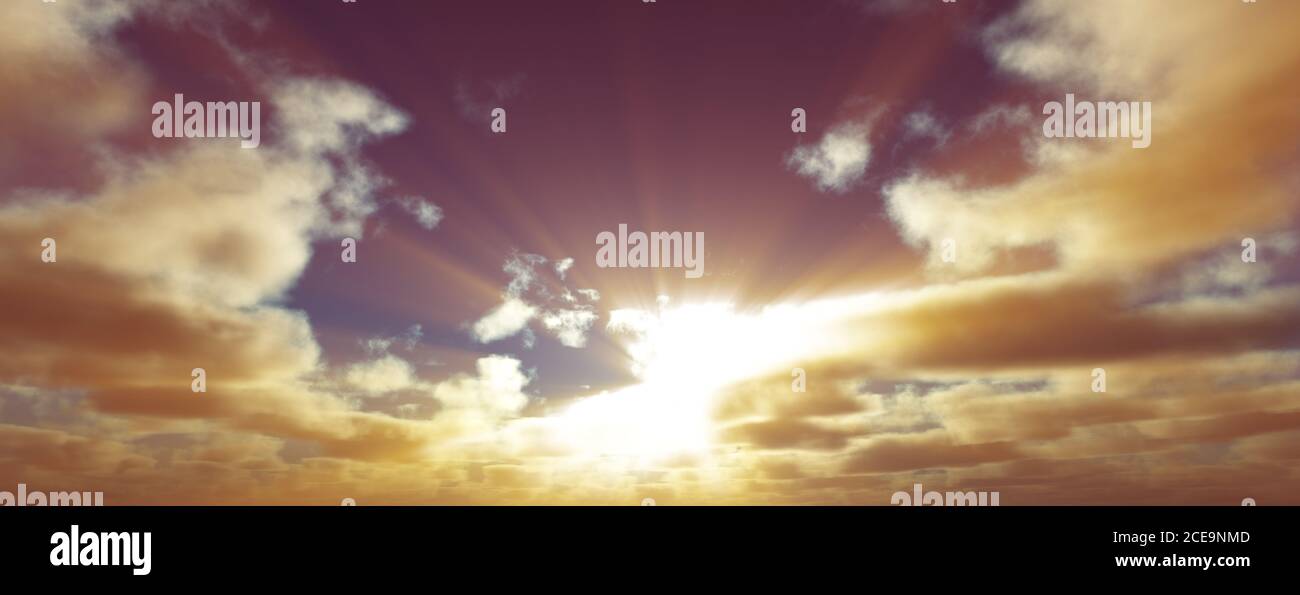 Sun Rise Effects Sunset / sunrise with clouds, light rays and other atmospheric effect ...