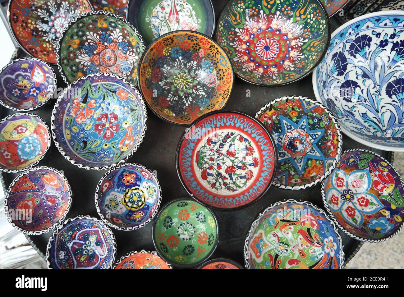 Colorful ceramics. Bazaar in Jerusalem, Israel Stock Photo Alamy