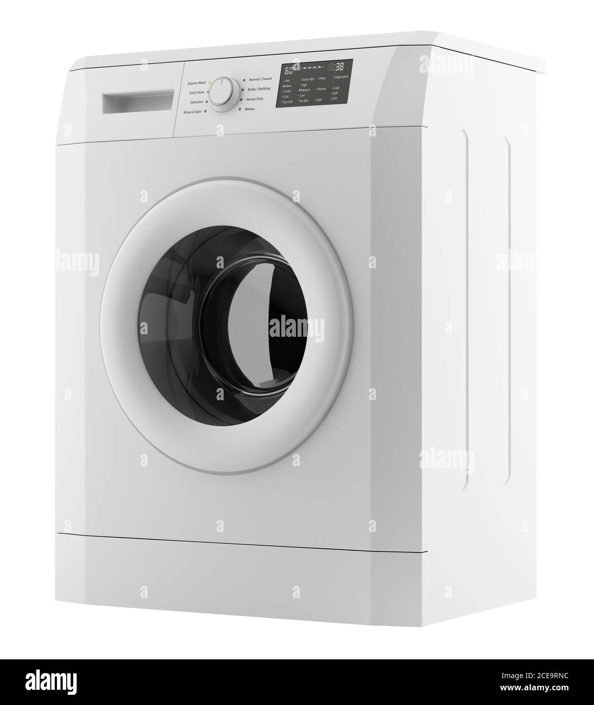 modern washing machine isolated on white background Stock Photo