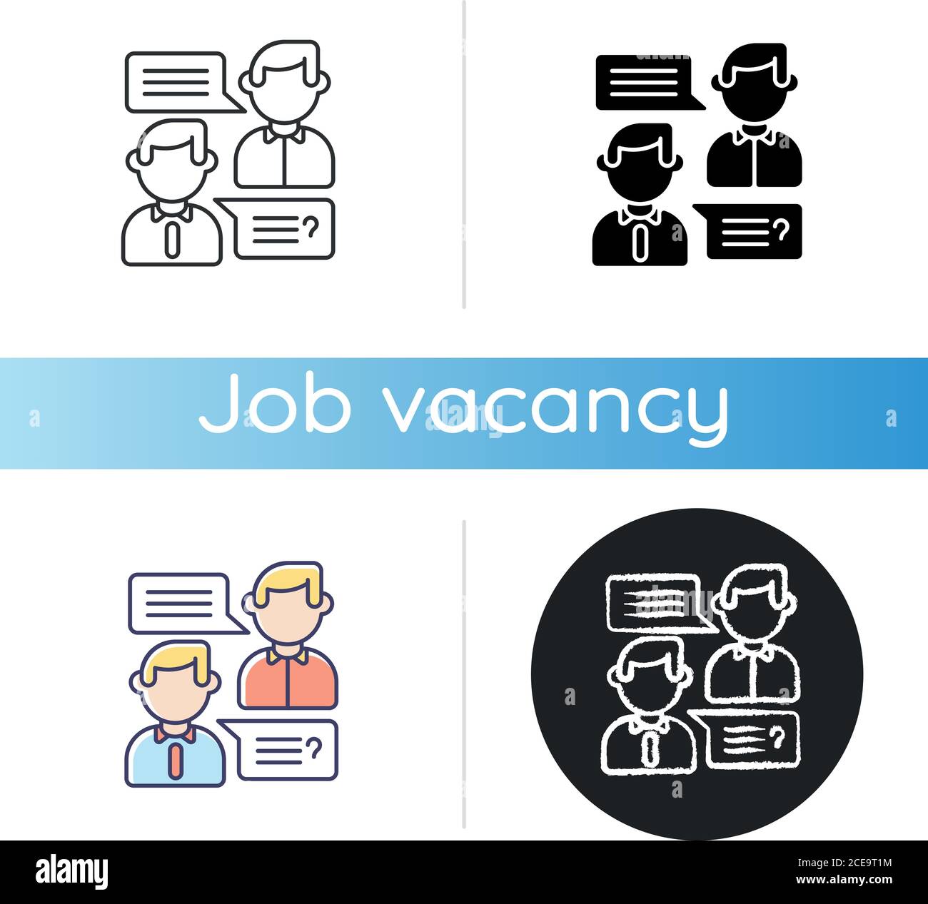 Job interview icon Stock Vector Image & Art - Alamy