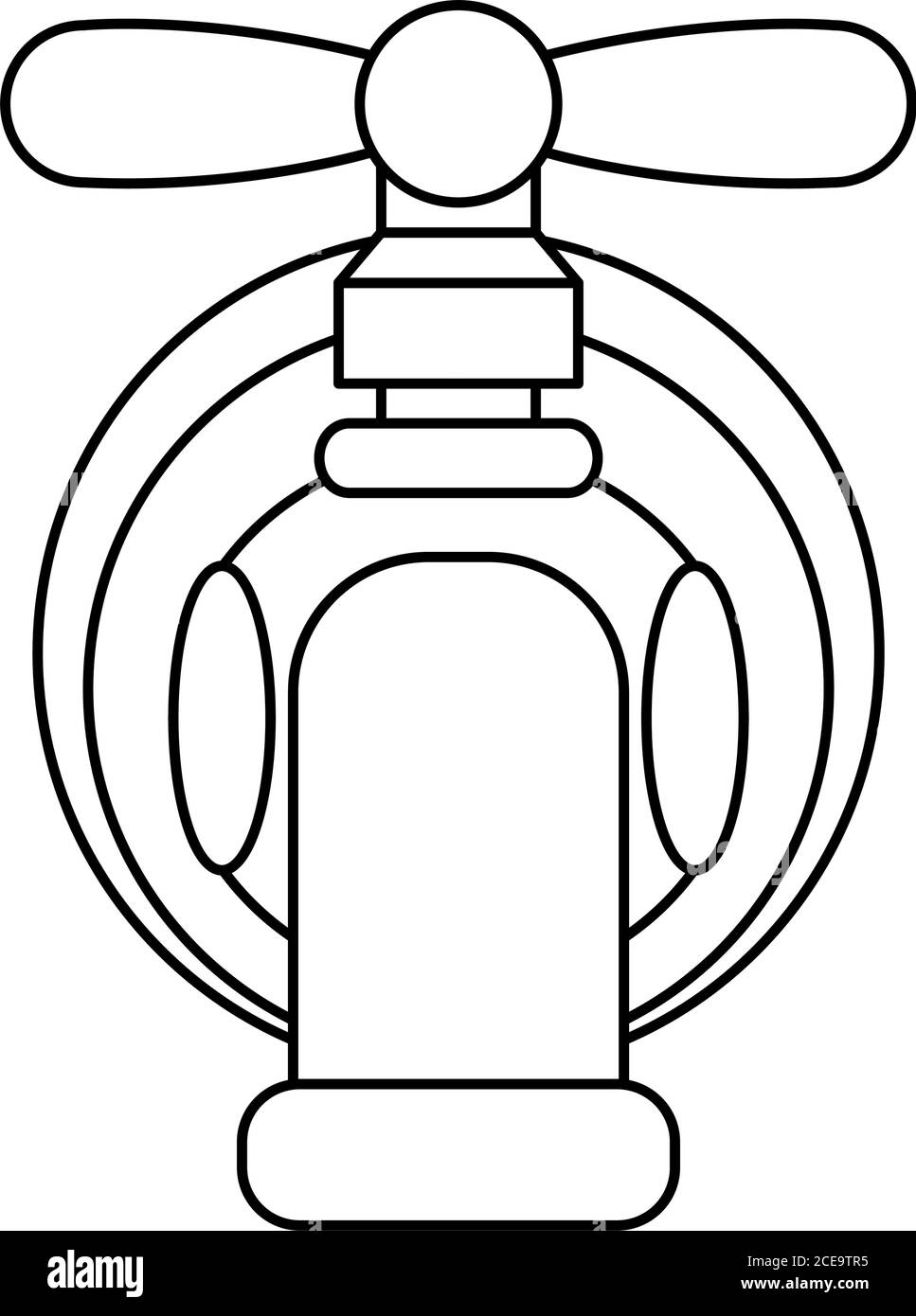 Water tap faucet valve spigot save Stock Vector Images - Alamy