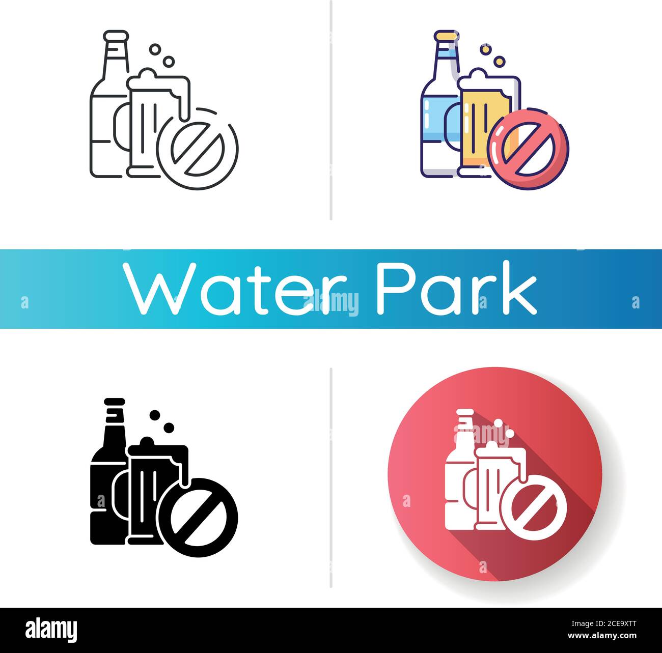 No alcohol icon Stock Vector