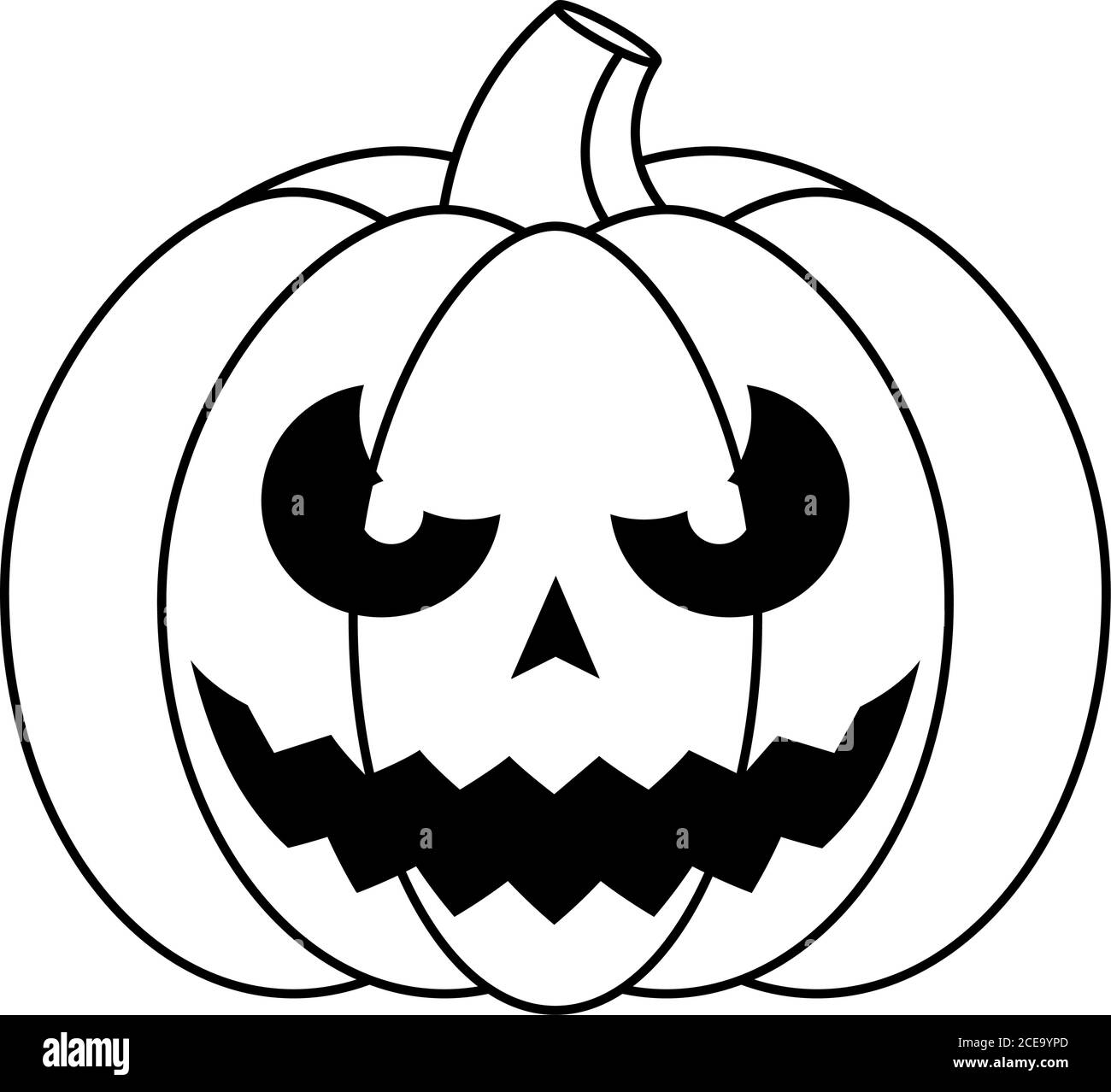 Halloween Pumpkin Face Line Style Icon Vector Illustration Design Stock halloween-pumpkin-face-line-style-icon-vector-illustration-design-stock