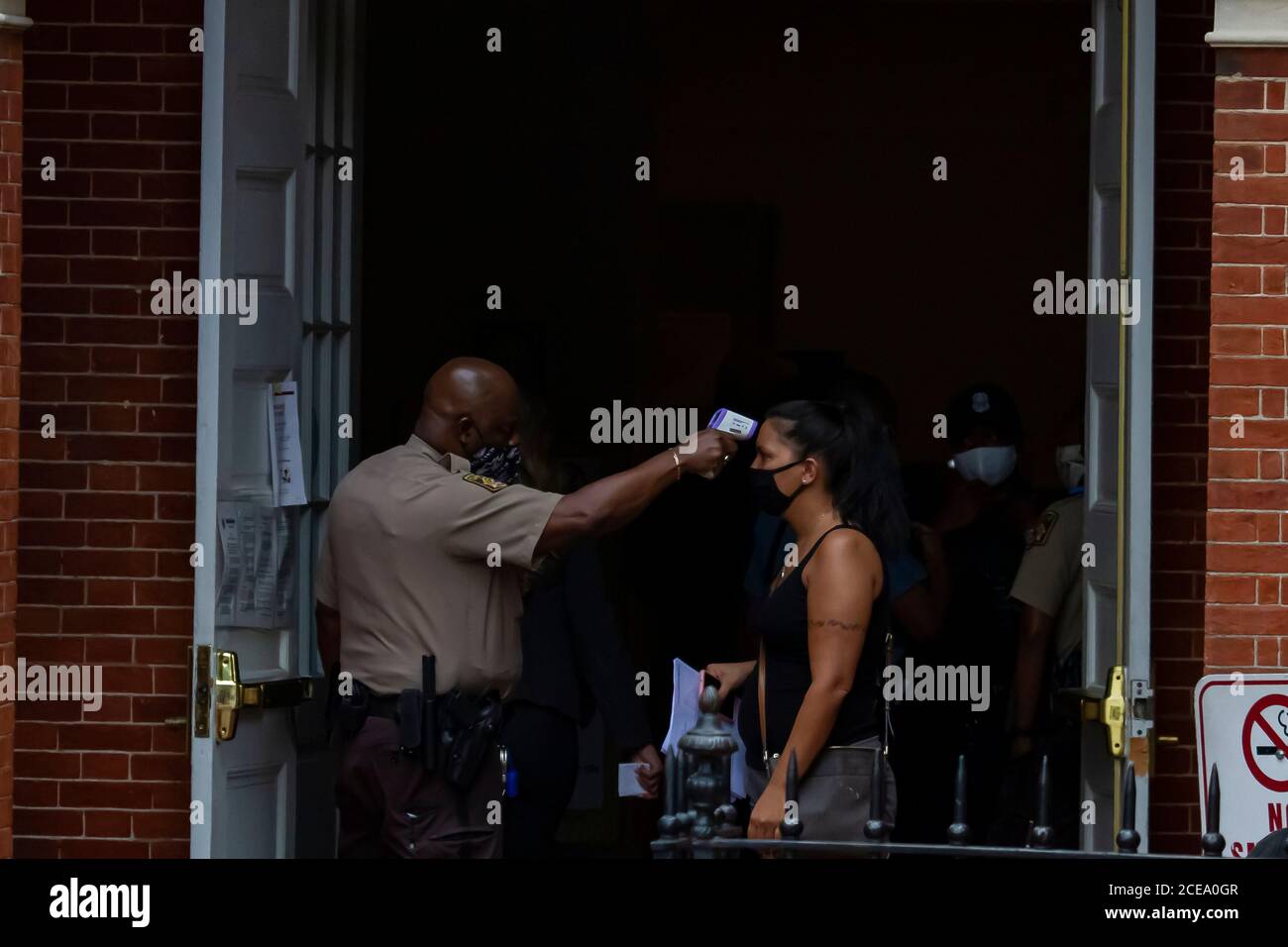 Annapolis, MD 08/21/2020 Police officers with Sheriff badge, wearing