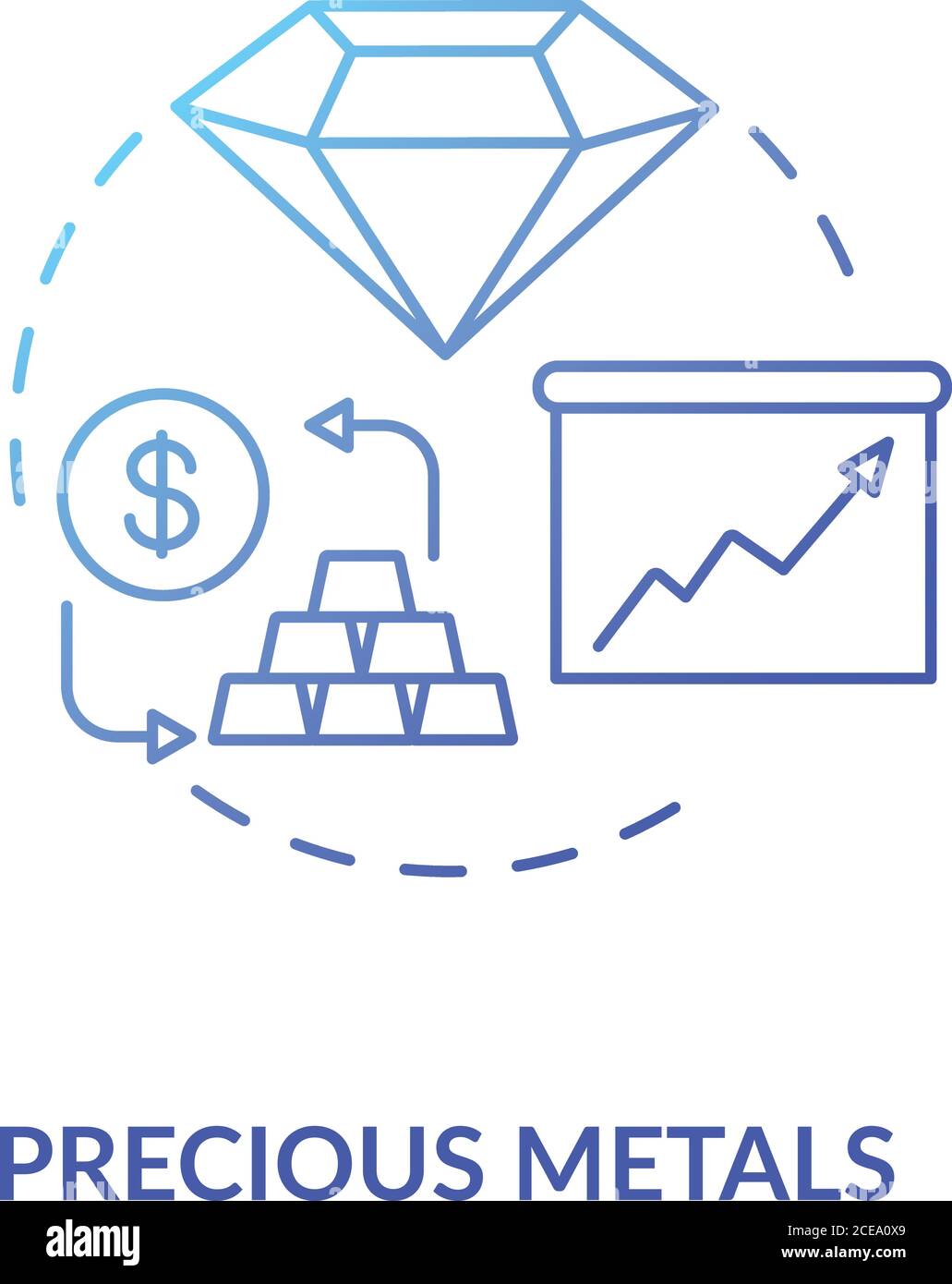 Precious metals concept icon Stock Vector Image & Art Alamy