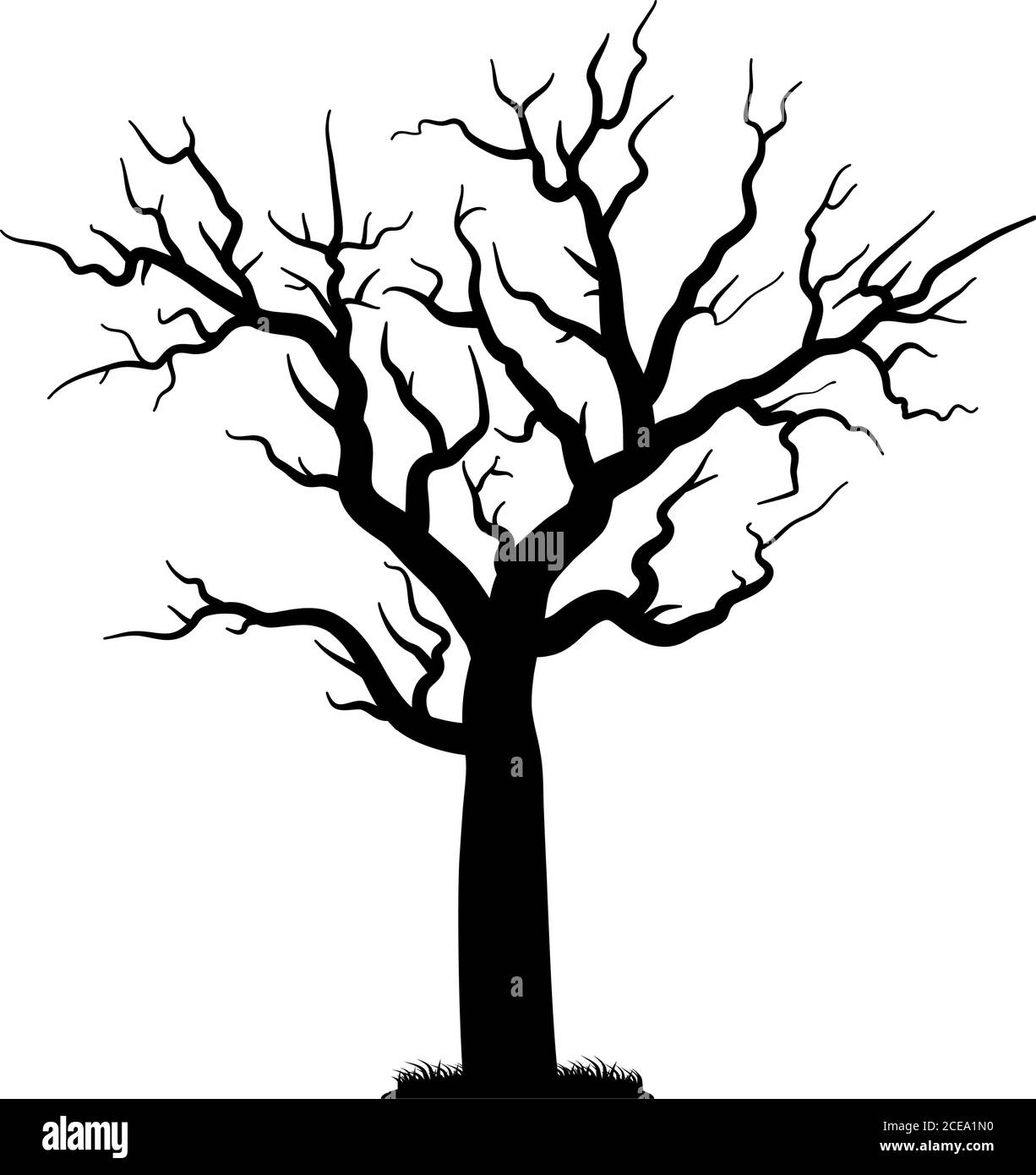 enchanted tree silhouette style icon vector illustration design Stock ...