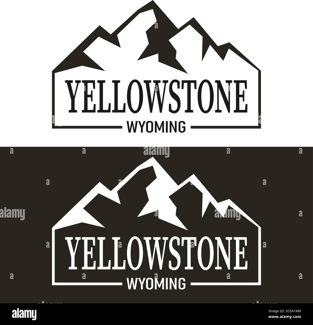Yellowstone national park Vintage vector of wilderness and nature