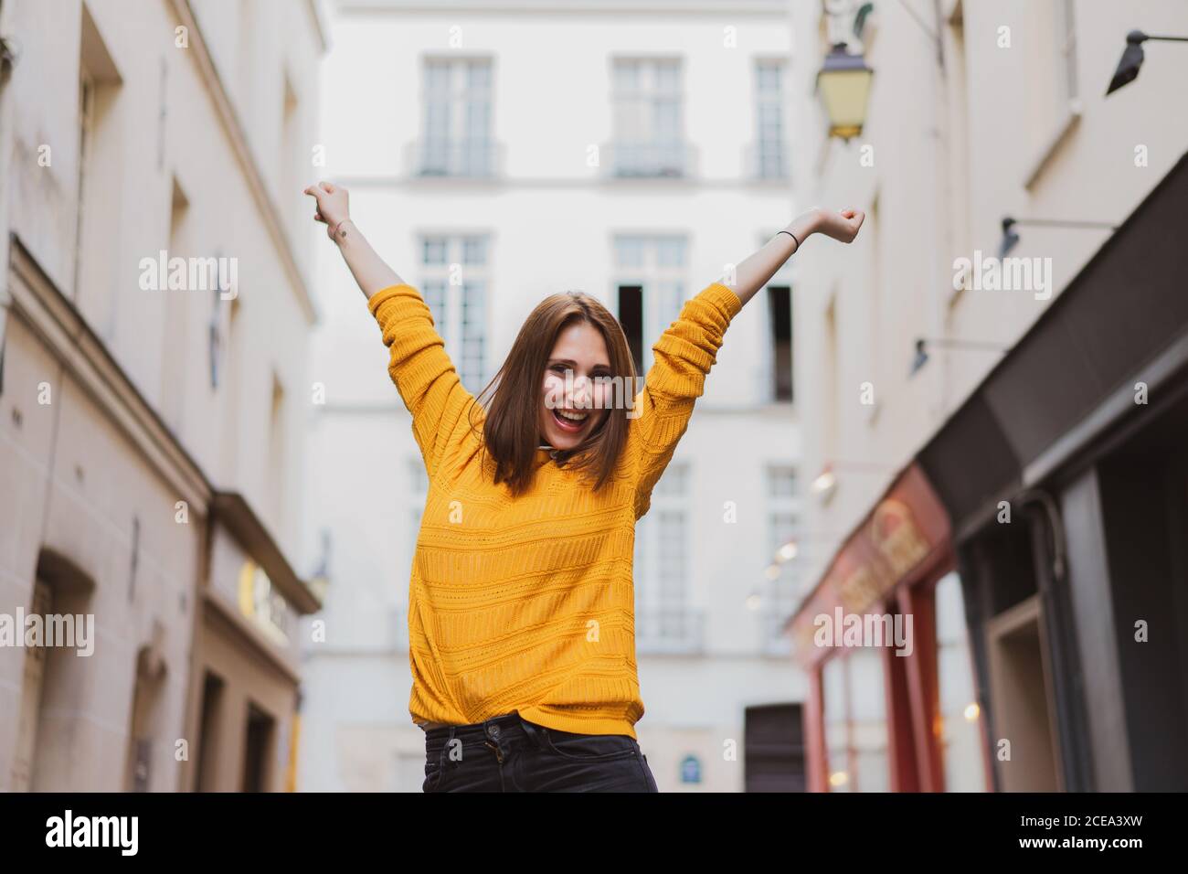Pretty Woman looking at camera Stock Photo