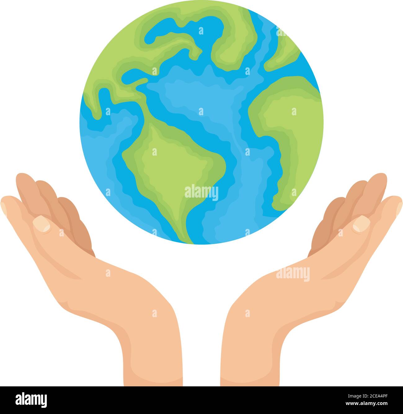 Hands Lifting World Planet Earth Vector Illustration Design Stock Vector Image And Art Alamy