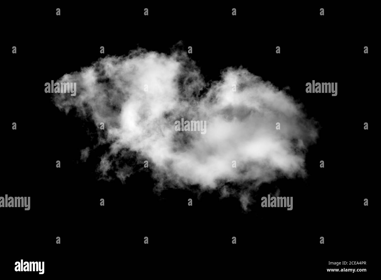 white fluffy cloud isolated on black background Stock Photo Alamy