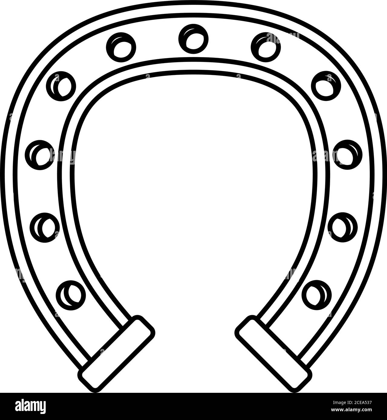 saint patrick horseshoe accessory luck icon vector illustration design Stock Vector