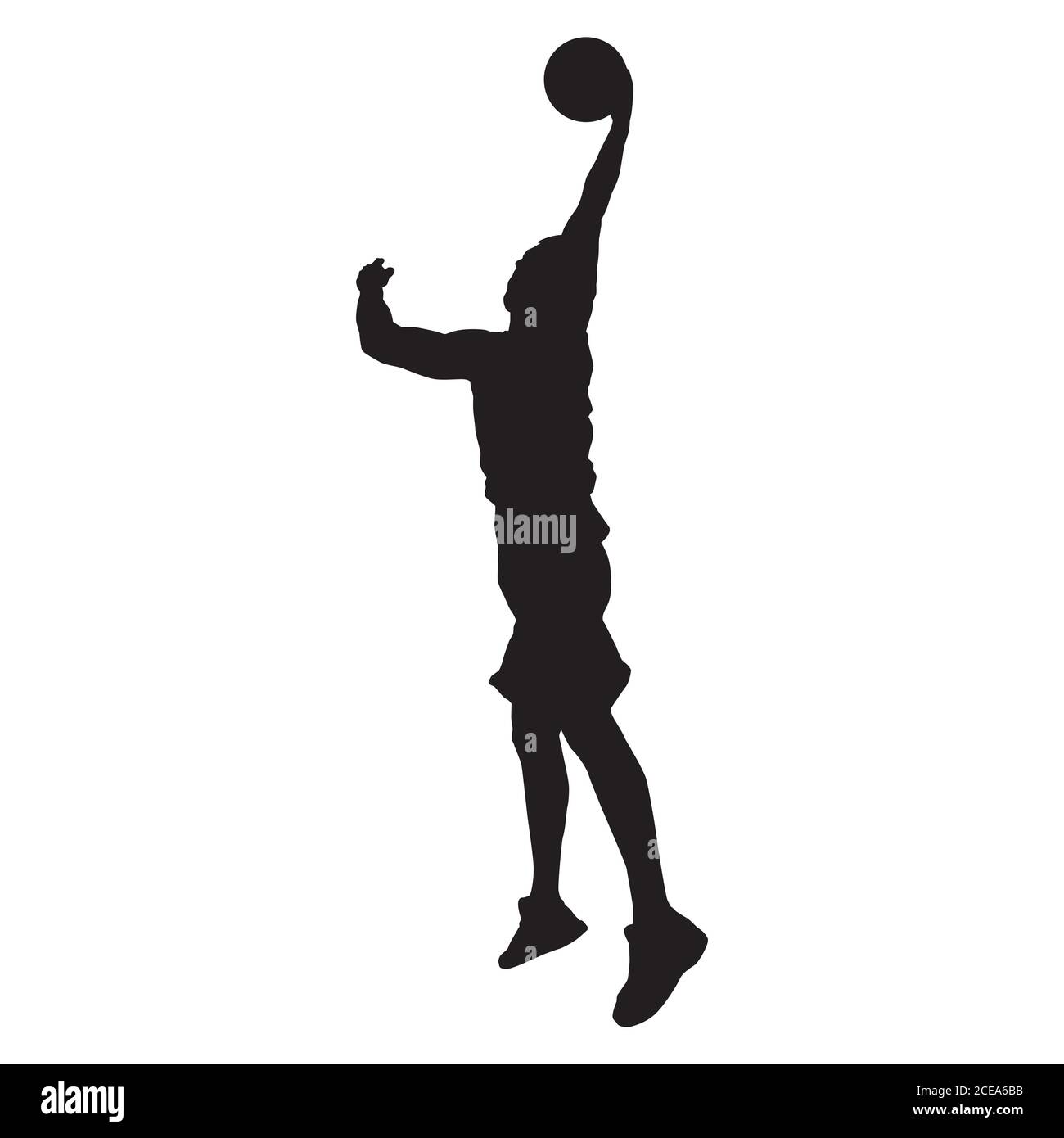 Premium Vector  Jump shot basketball player