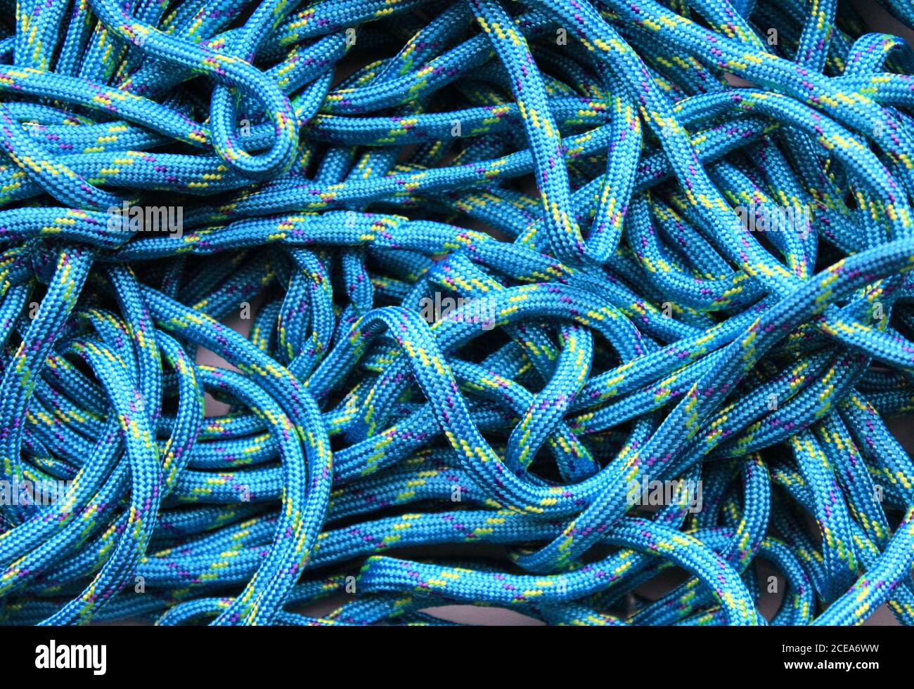 Bright blue paracord background and texture Stock Photo - Alamy