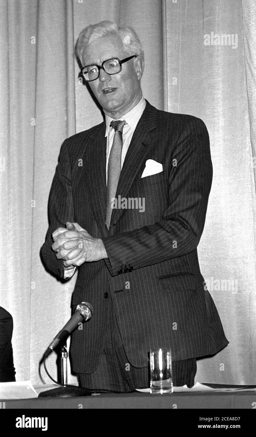TRING UK 1988 Douglas Hurd (Home Secretary) giving a speech in the