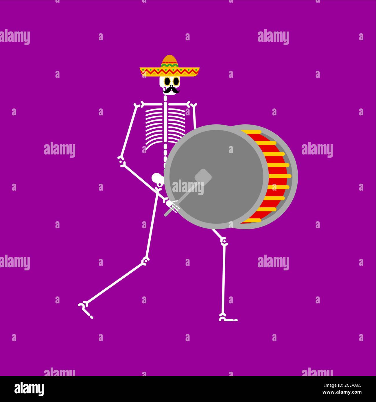 Mexican drummer Stock Vector Images - Alamy