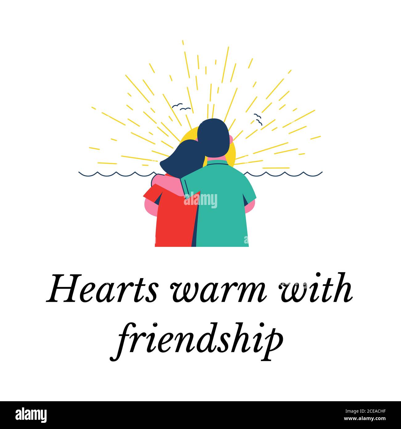 Hearts Warm With Friendship Stock Photo