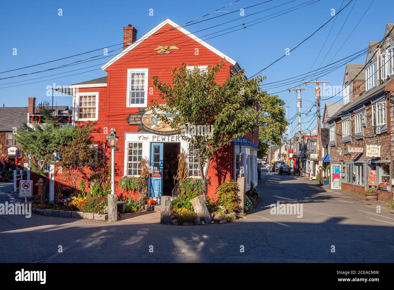 Local businesses at Bearskin Neck, Rockport, Harbor, MA Stock Photo Alamy