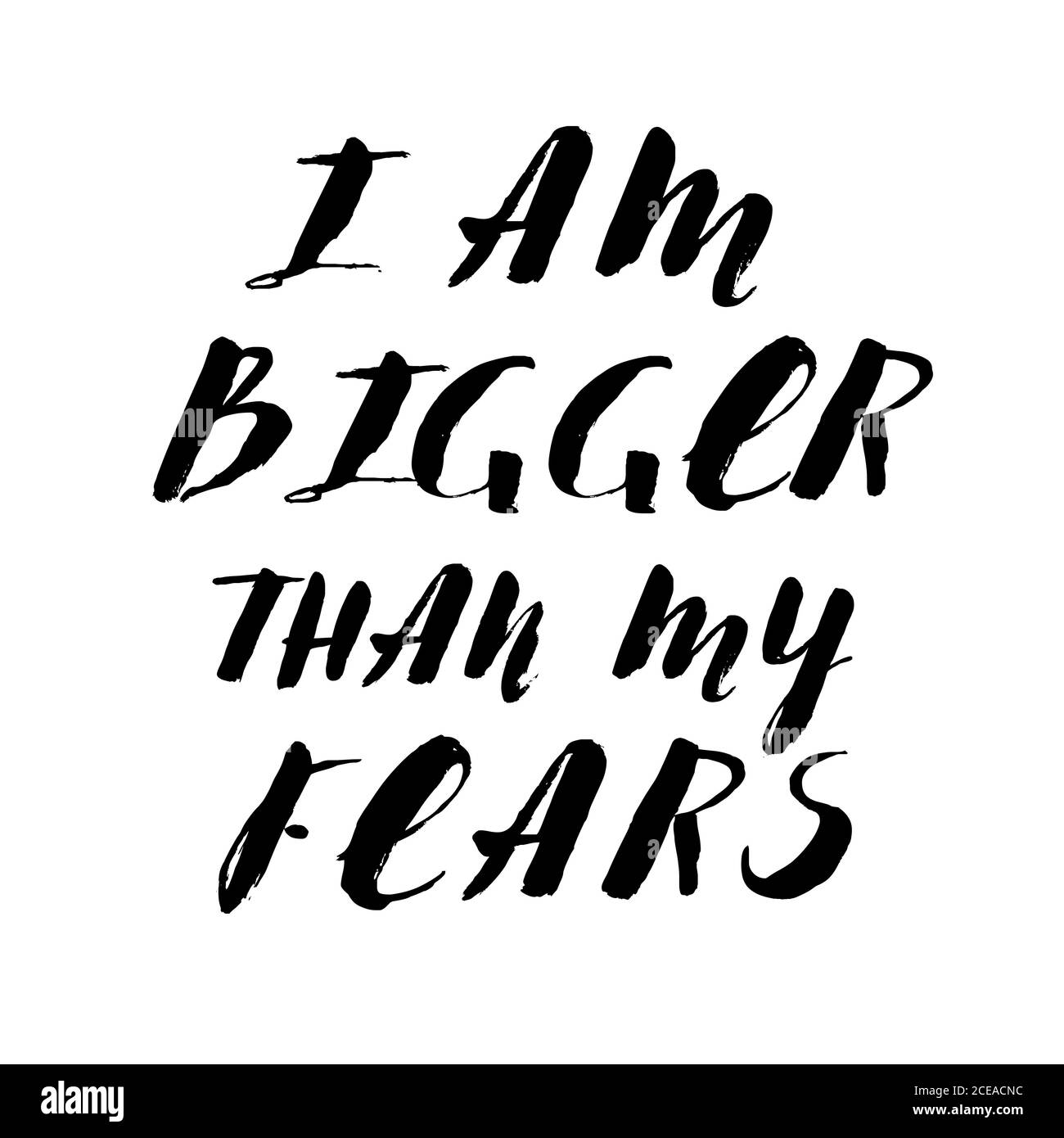 I am bigger than my fears Stock Photo