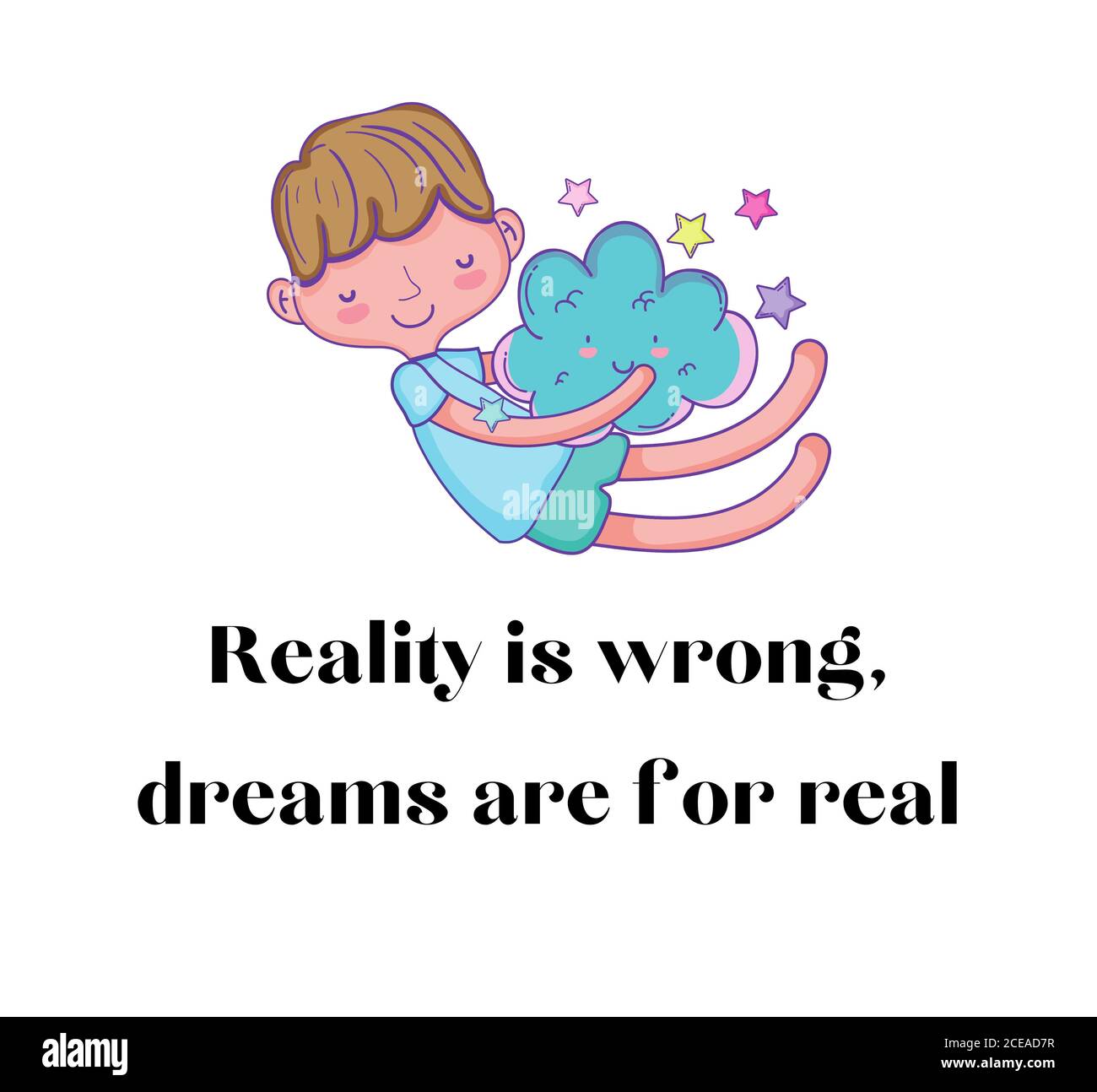 Reality is wrong, dreams are for real Stock Photo