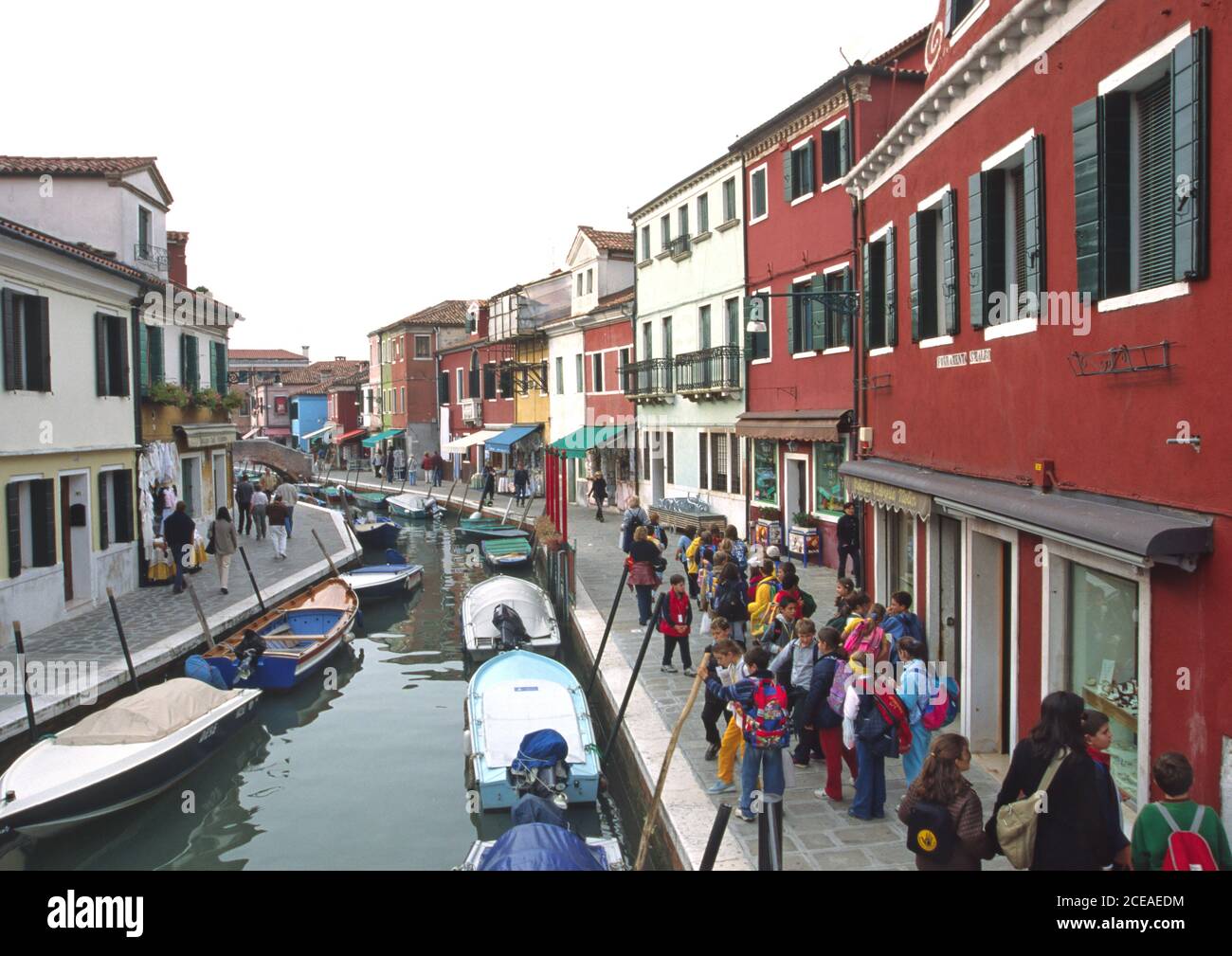Burano, the island of colorful houses specializing in lace Stock Photo ...