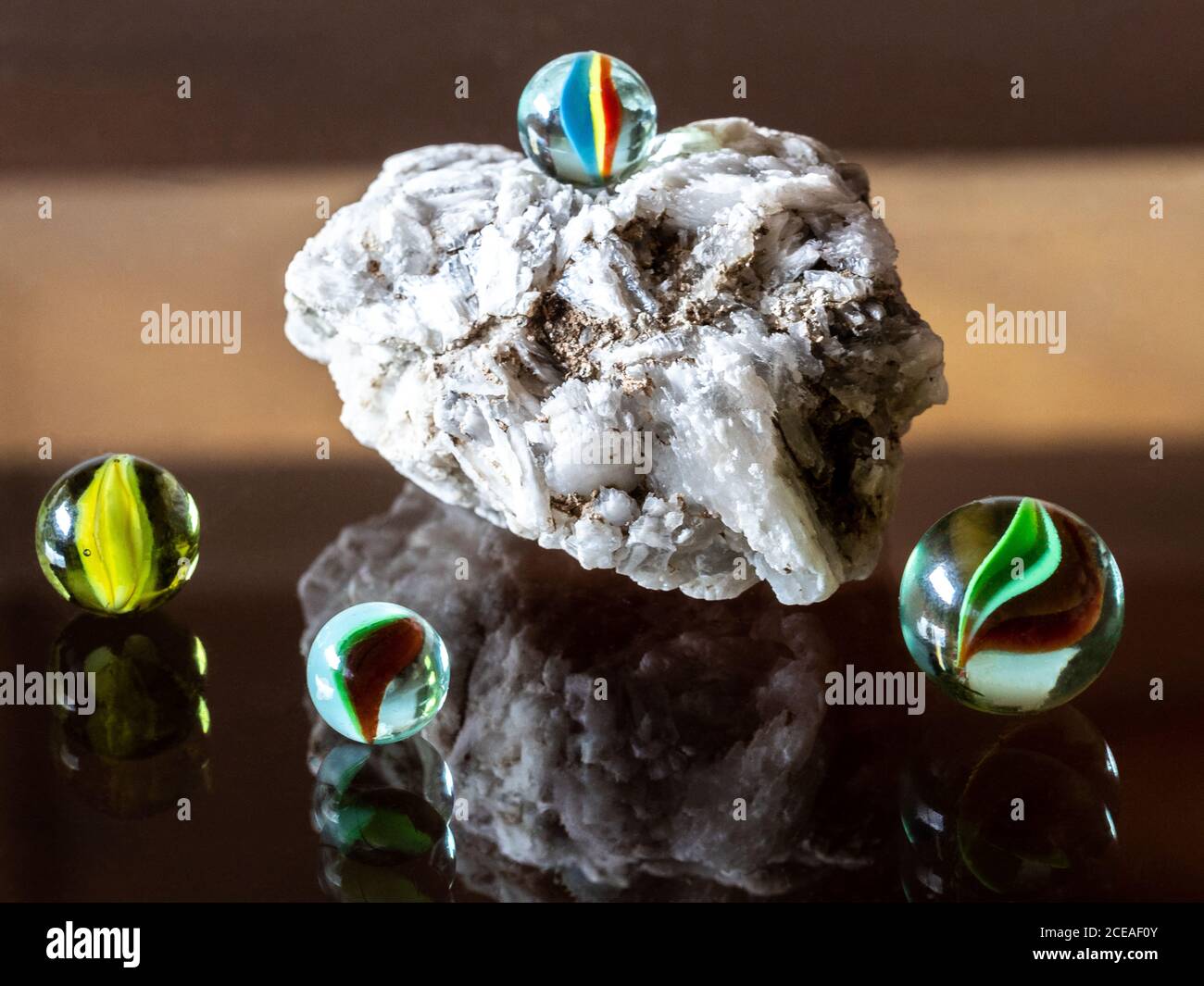 Purey Glass marbles. Child's play Stock Photo - Alamy