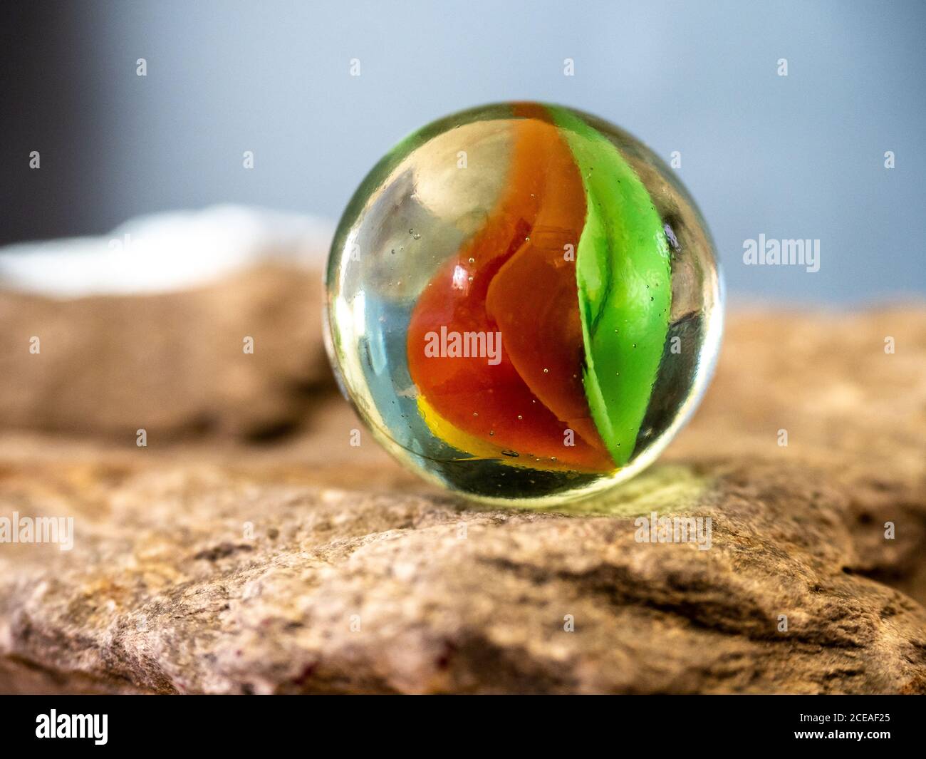 Purey Glass marbles. Child's play Stock Photo - Alamy