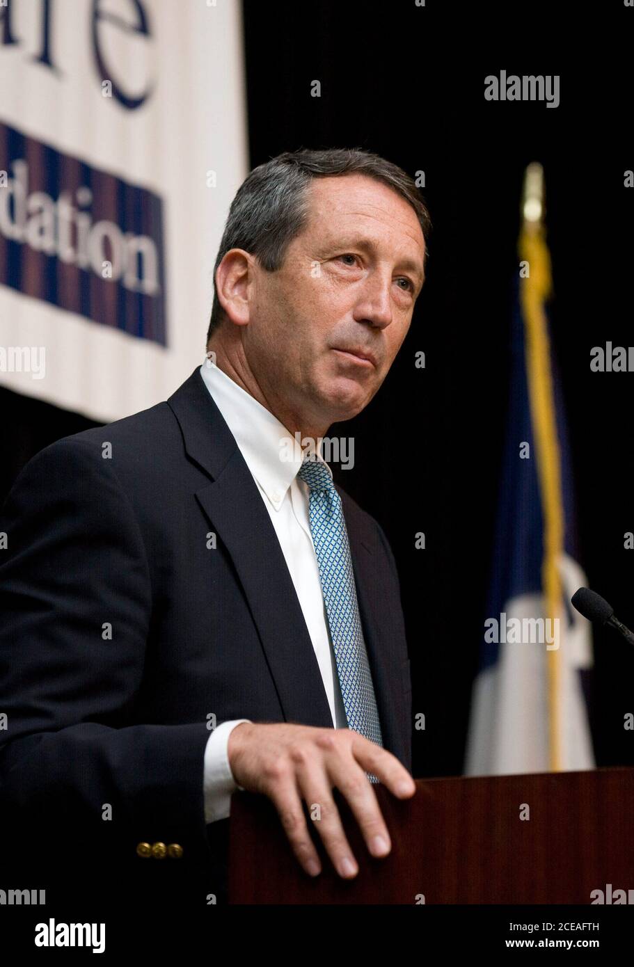 Austin, TX January 10, 2008: Conservative South Carolina Governor Mark Sanford, speaking at the Texas Public Policy Foundation dinner, has been mentioned as a possible Vice-Presidential pick for 2008.  ©Bob Daemmrich Stock Photo