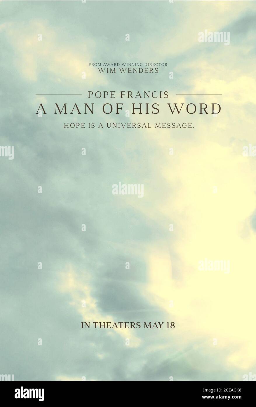 Movie Poster Pope Francis A Man Of His Word 2018 Stock Photo Alamy