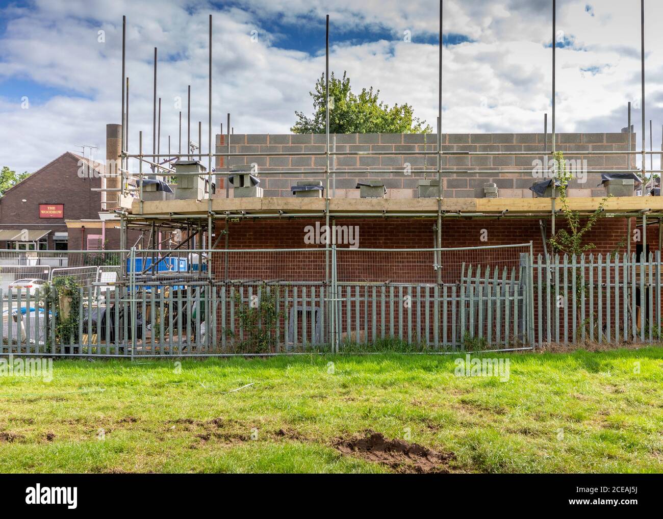 New construction work on Woodrow, Redditch, Worcestershire, UK Stock