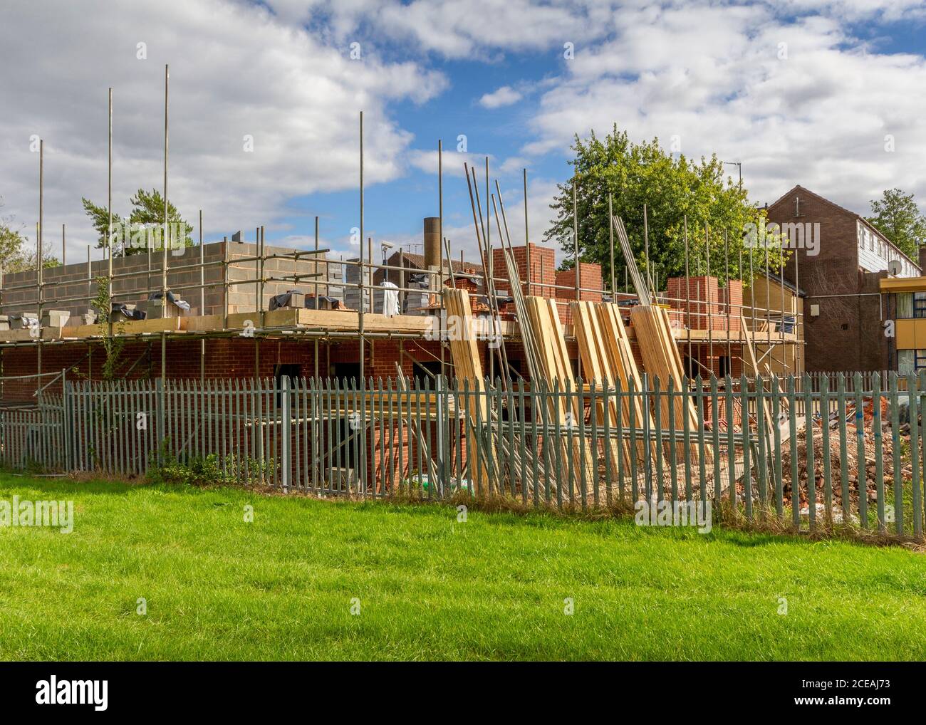 New construction work on Woodrow, Redditch, Worcestershire, UK Stock