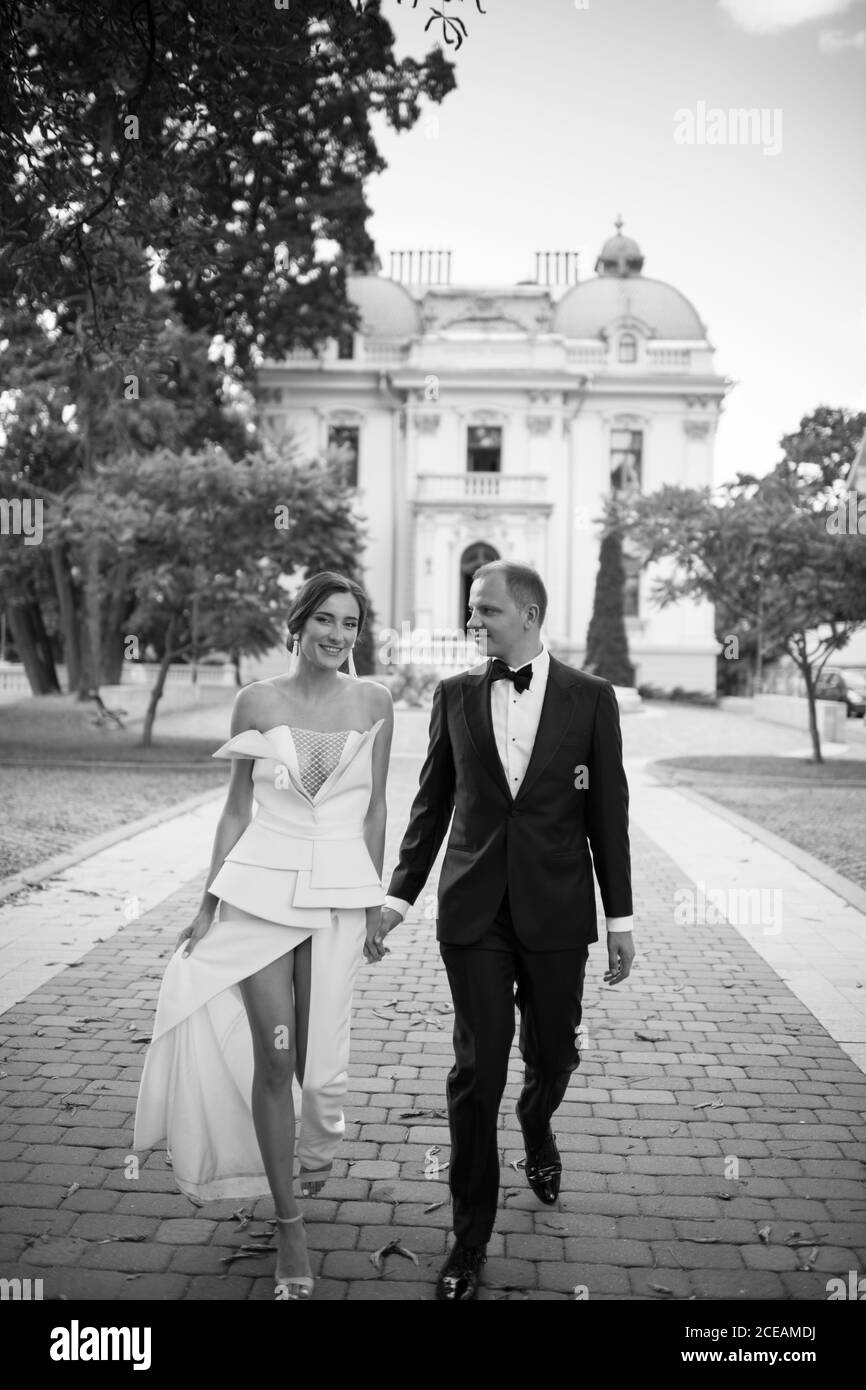 Luxury woman walking Black and White Stock Photos & Images - Alamy