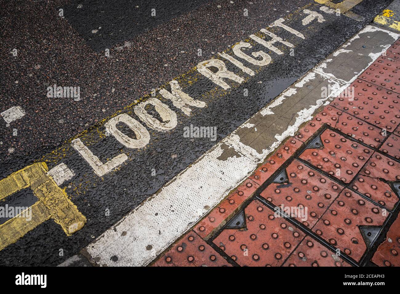 Pedestrian crossing sign in a London street Stock Photo - Alamy