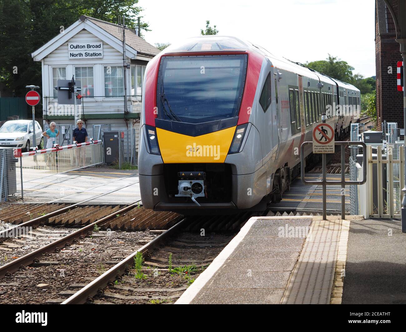 Greater Anglia Class 755 FLIRT 755415 at Oulton Broad North station, Suffolk, UK Stock Photo