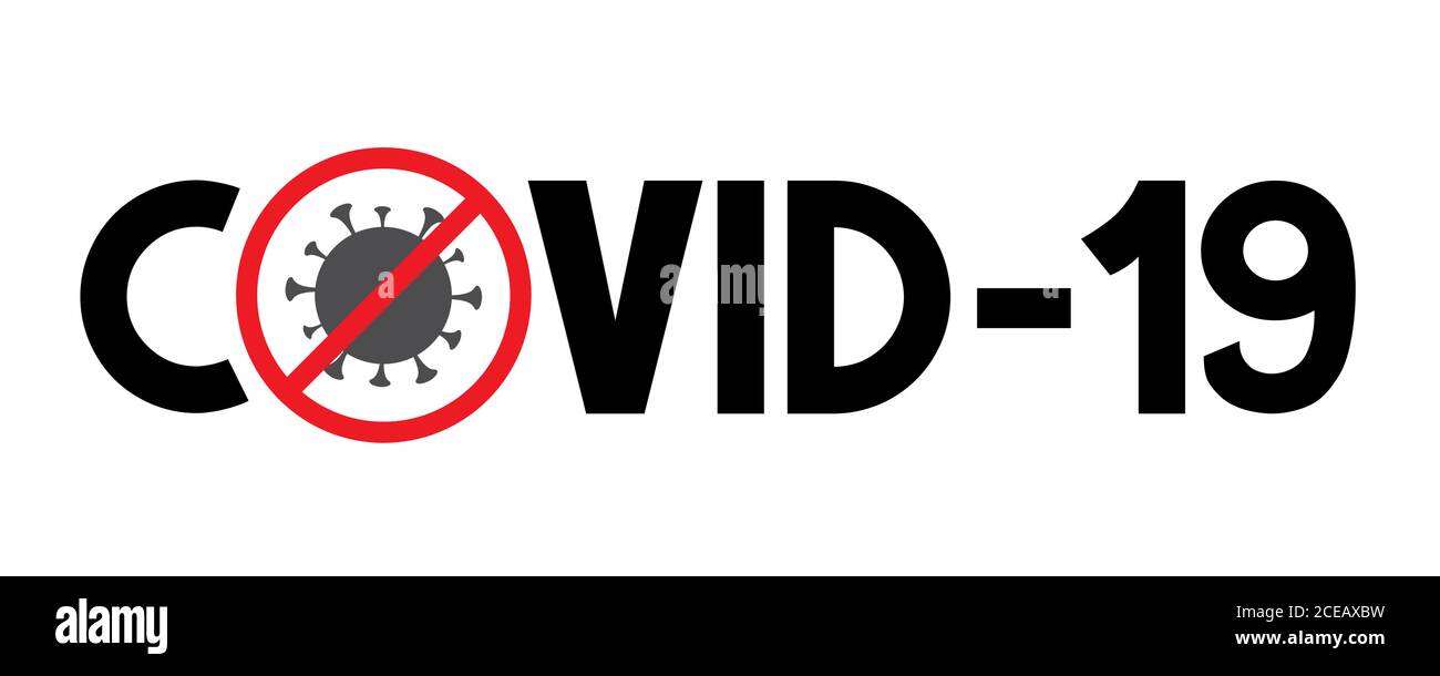 Covid-19, SARS-CoV-2 virus typographical concept - vector illustration Stock Vector