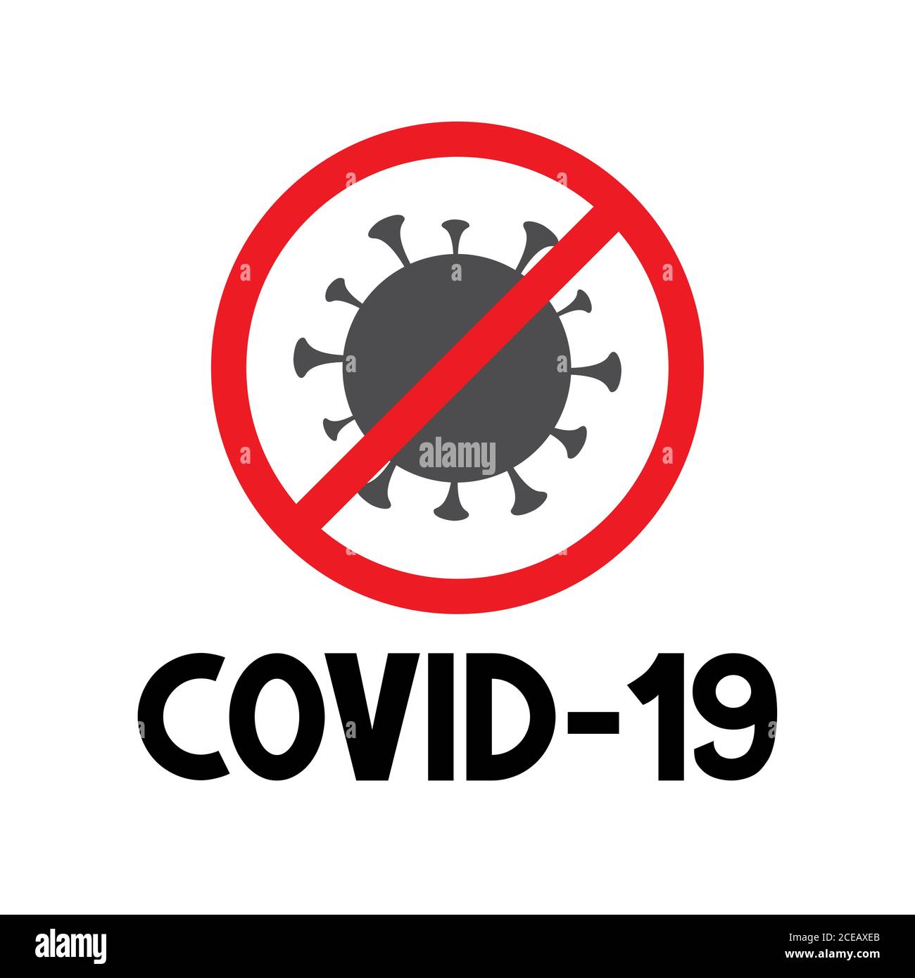 Covid-19, SARS-CoV-2 virus typographical concept - vector illustration Stock Vector