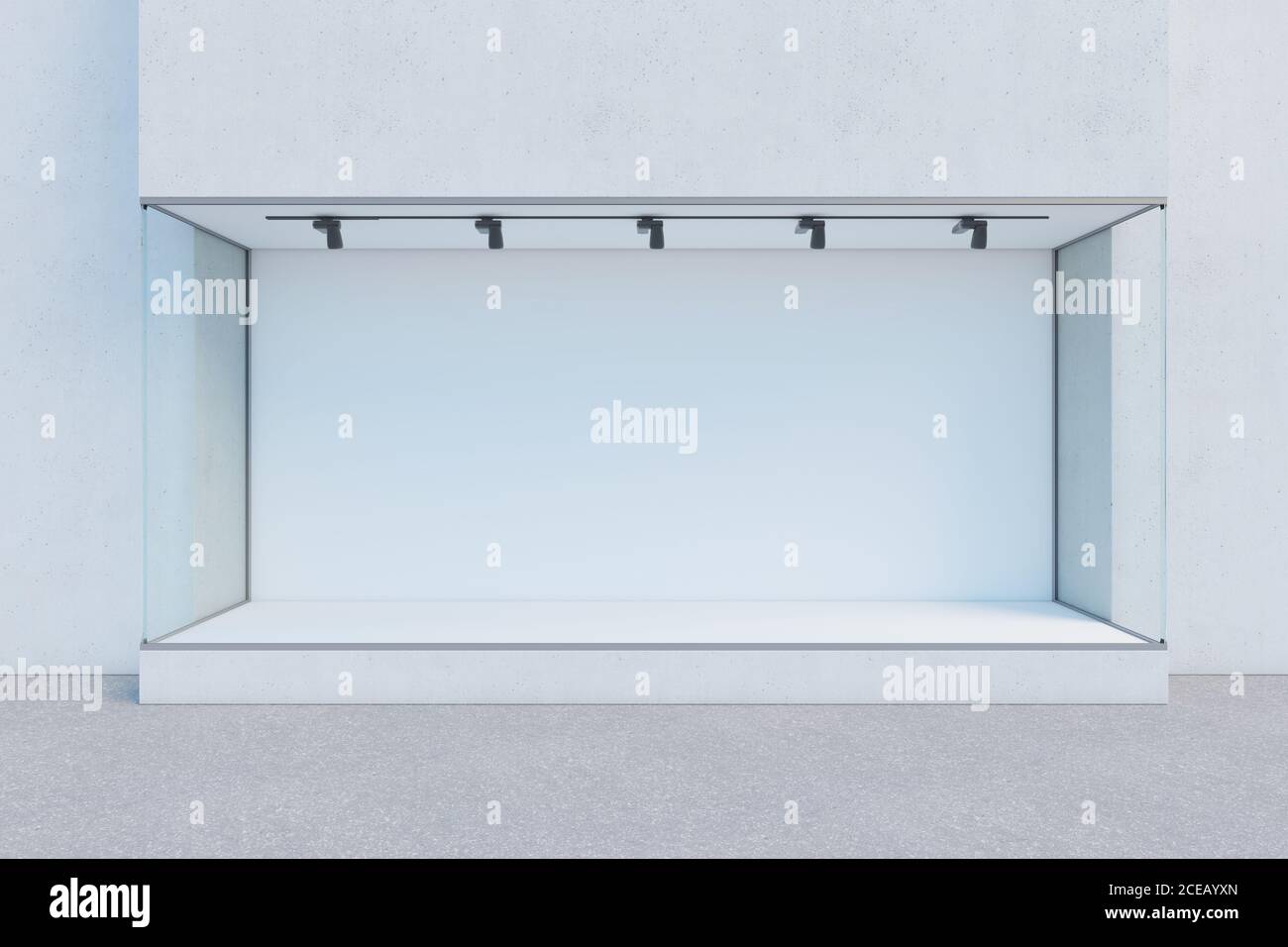 empty shop showcase, 3d rendering Stock Photo - Alamy