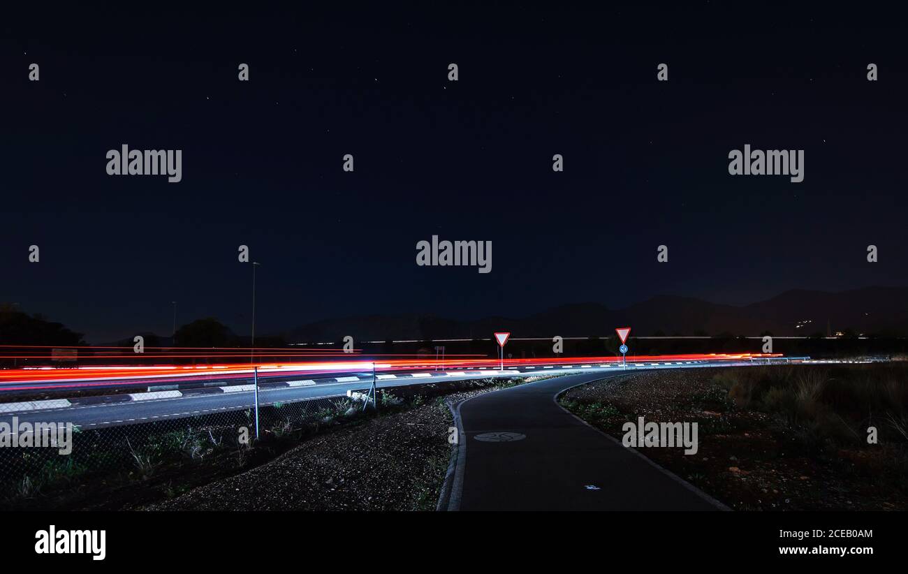 Long exposure shot highway hi-res stock photography and images - Alamy