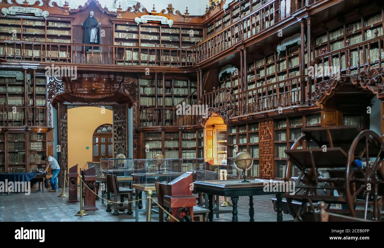 Biblioteca Palafoxiana, Puebla Mexico Stock Photo
