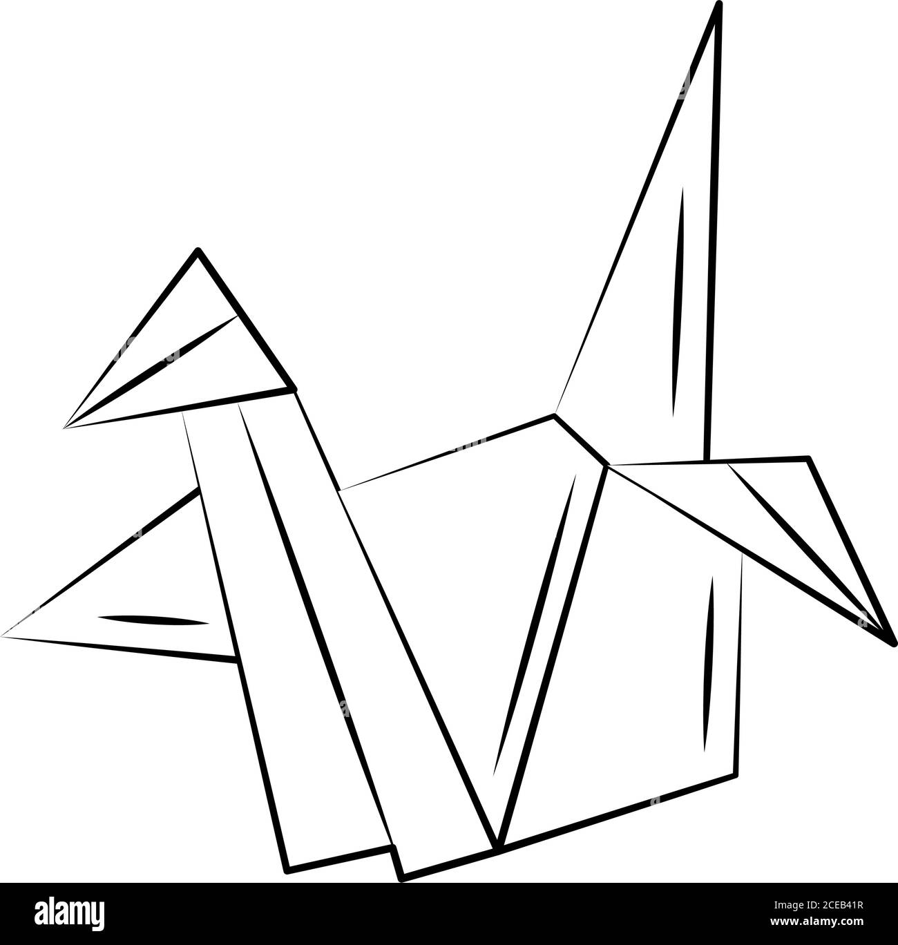 minimalist tattoo boho origami paper duck silhouette art icon over white  background vector illustration Stock Vector Image & Art - Alamy