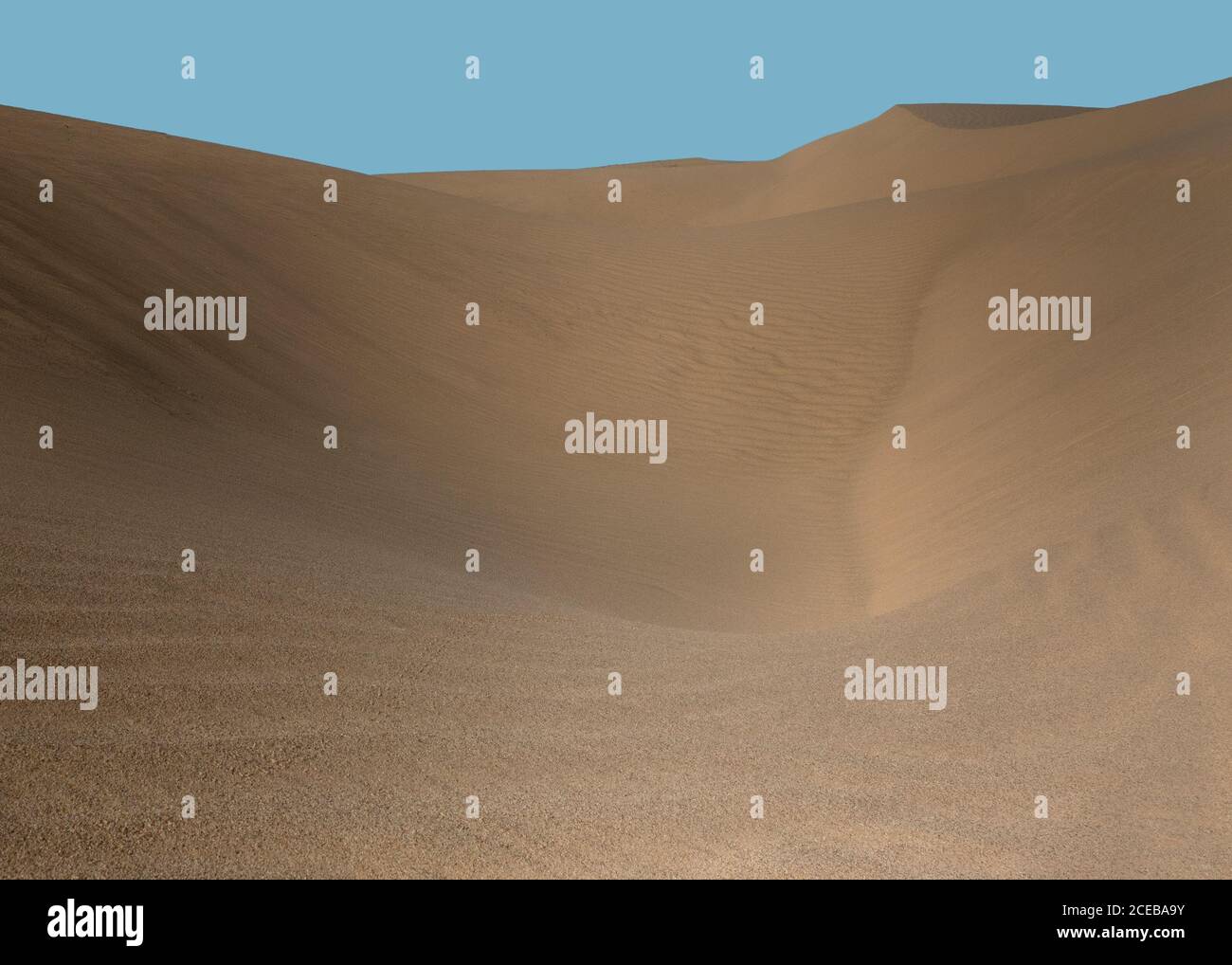 The beautiful patterns and curves of the sand dunes of Southern