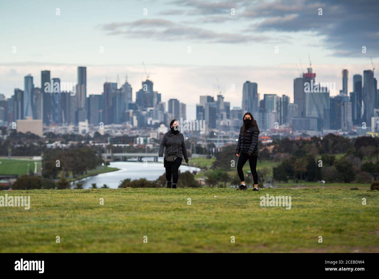 Melbourne Australia 31st Aug 2020 People Take A Walk In Melbourne Victoria Australia Aug 31 2020 A Lockdown In The Australian State Of Victoria Aimed At Stopping A Covid 19 Outbreak Came Under