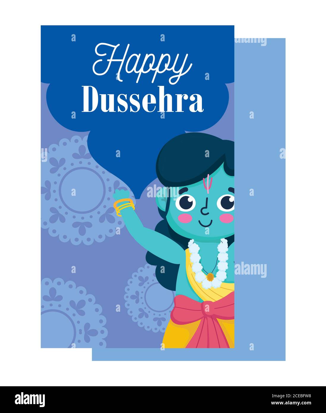 happy dussehra festival of india, religious lord rama cartoon, mandalas  decoration background card vector illustration Stock Vector Image & Art -  Alamy