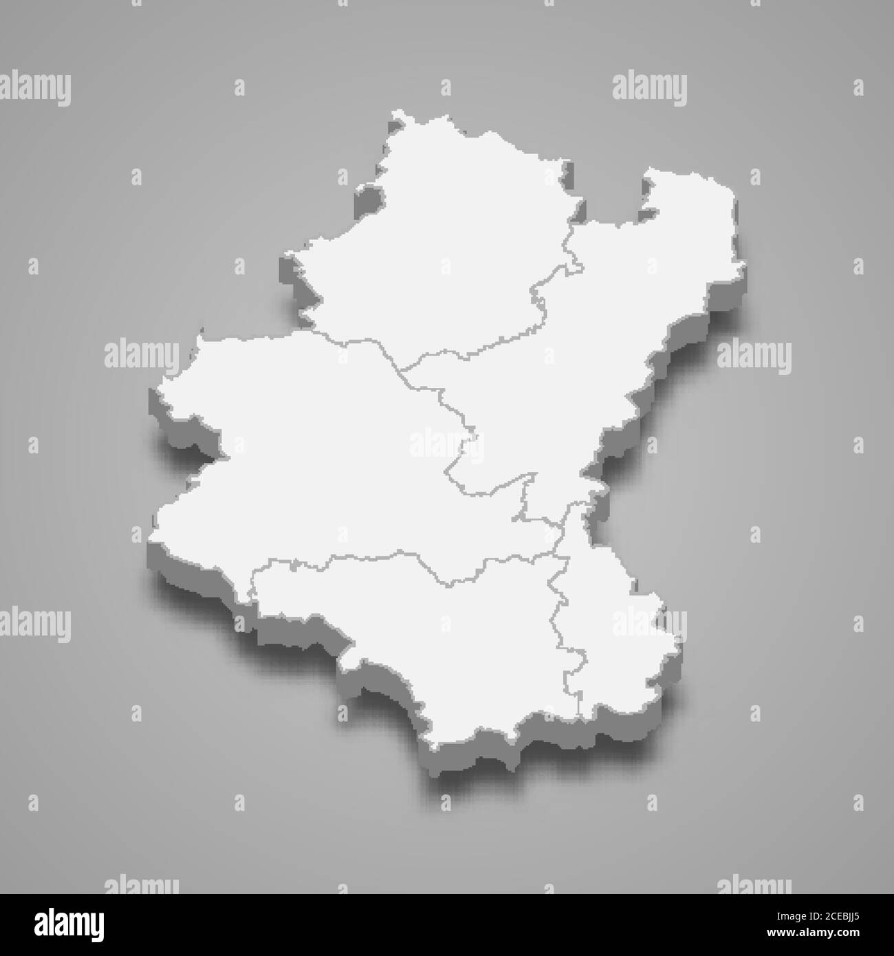 3d map of Luxembourg is a province of Belgium Stock Vector