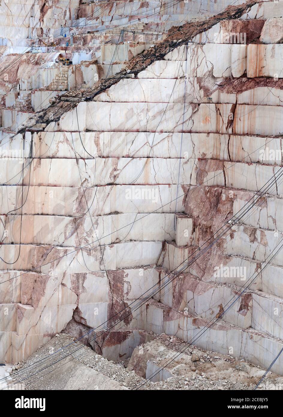 Steps in rough stone quarry Stock Photo - Alamy
