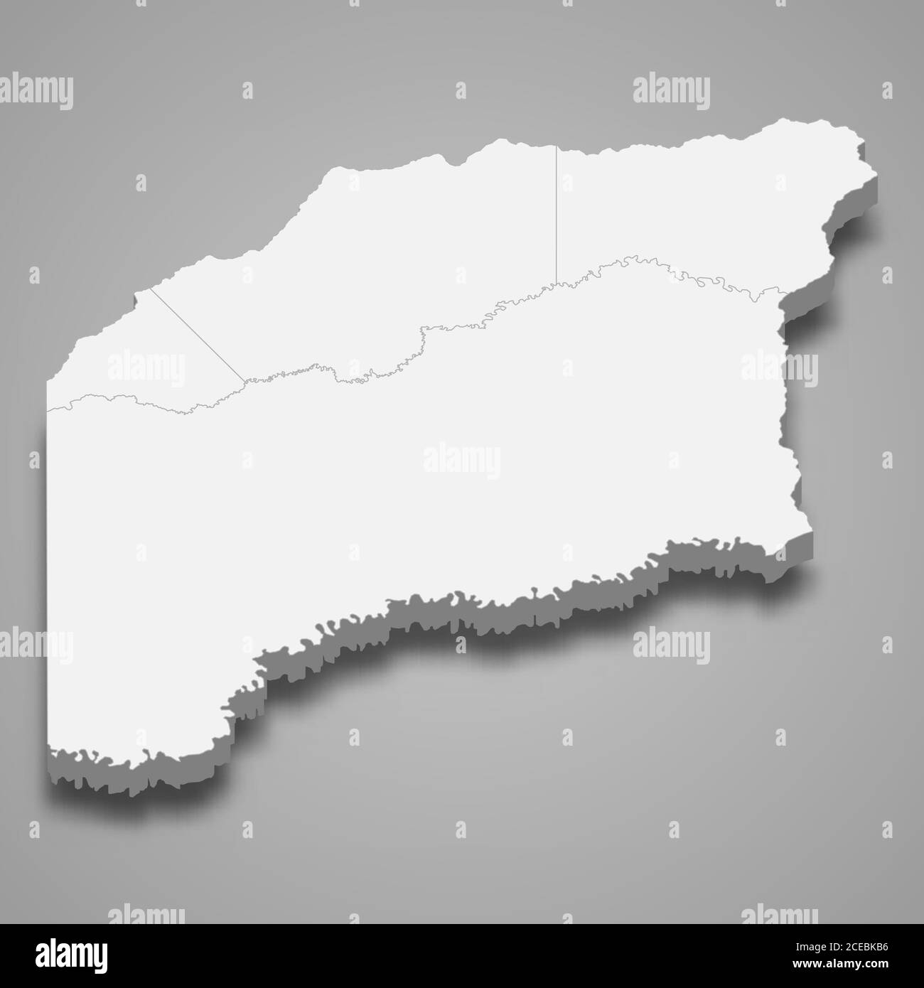 3d map of Vichada is a department of Colombia Stock Vector